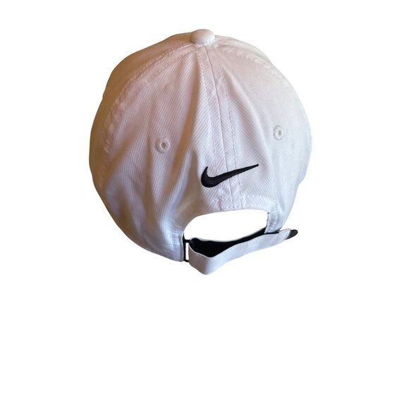 Nike White Legacy91 Dri-Fit Adjustable Hat With Black Swoosh Logo - Picture 2 of 5